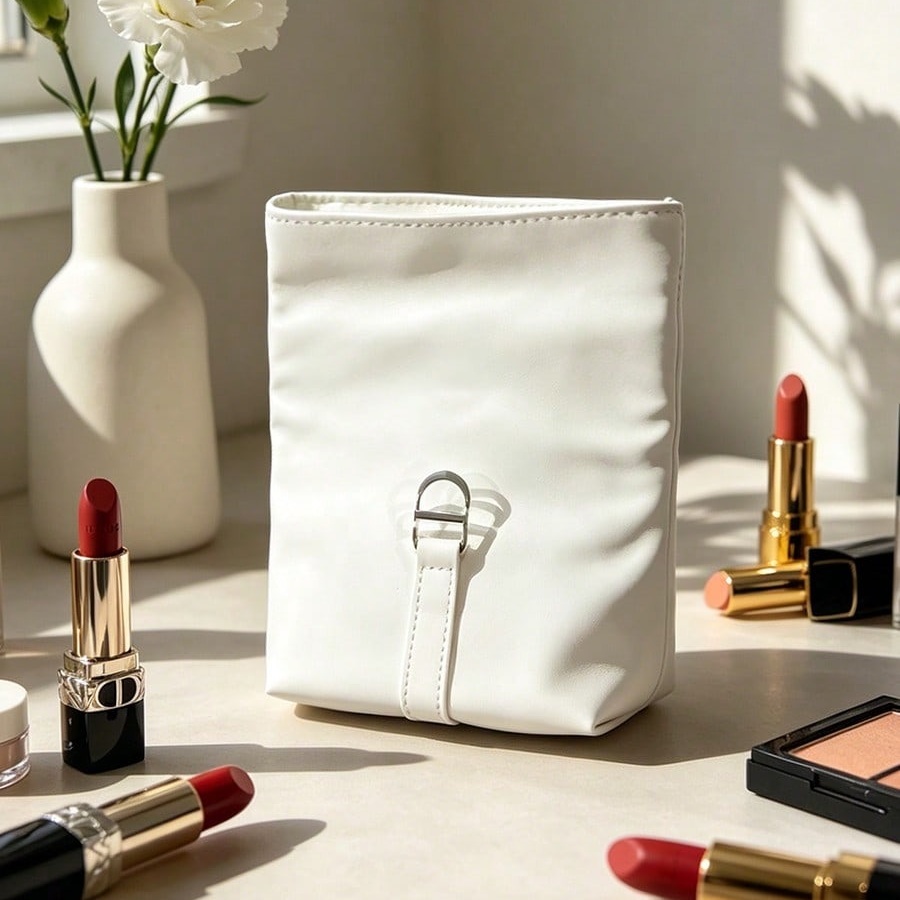 Sac cosmétique blanc de Dior,  - Luxury Skincare Samples avis et prix